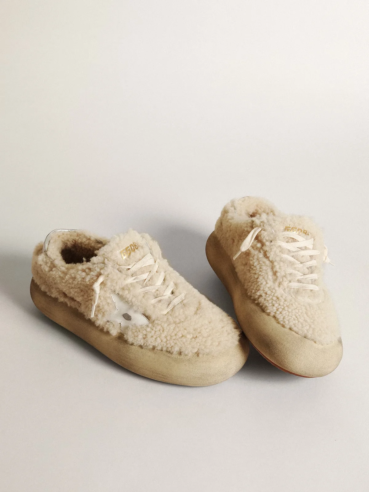 Golden Goose Fuzzy Slides Detail View